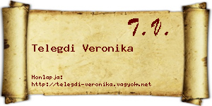 Telegdi Veronika névjegykártya